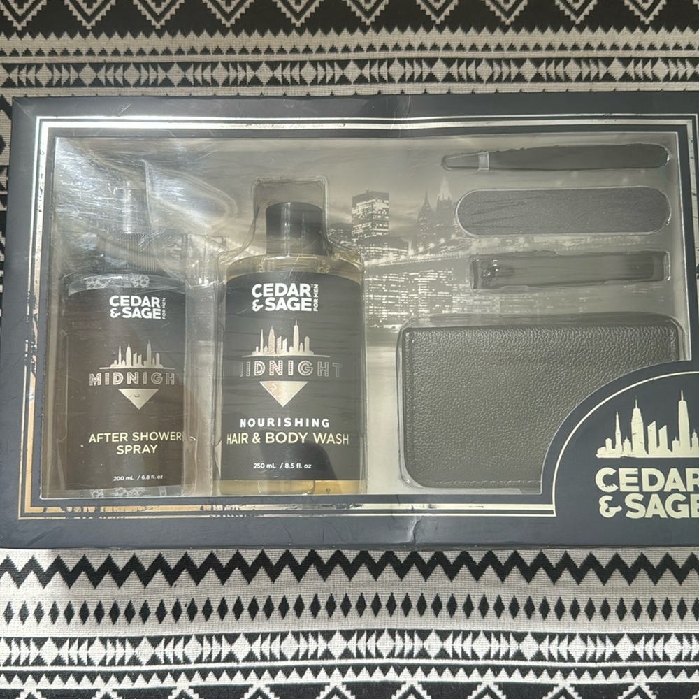 Cedar & Sage Men's 6 Piece Men’s Grooming Kit